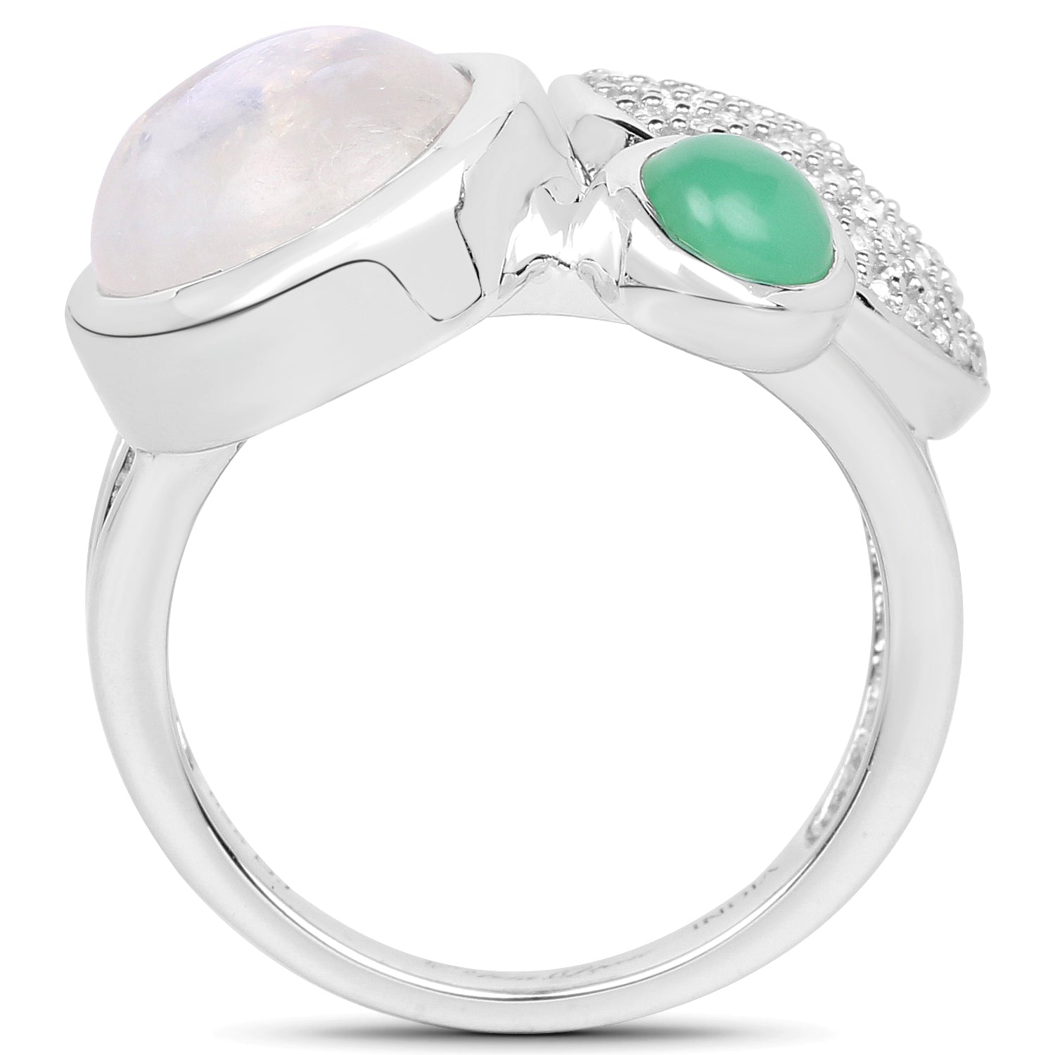 5.90 Carat Genuine Multi Stone .925 Sterling Silver Ring by Bids.com