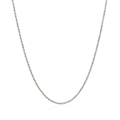 14k White Gold Adjustable Rope Chain 1.0mm by Bids.com