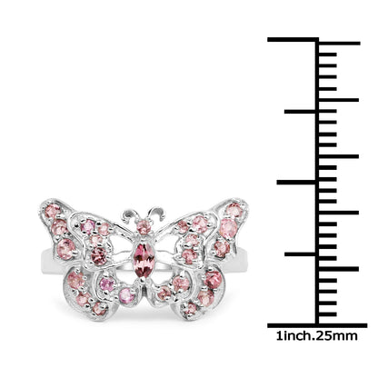 0.83 Carat Genuine Pink Tourmaline .925 Sterling Silver Ring by Bids.com