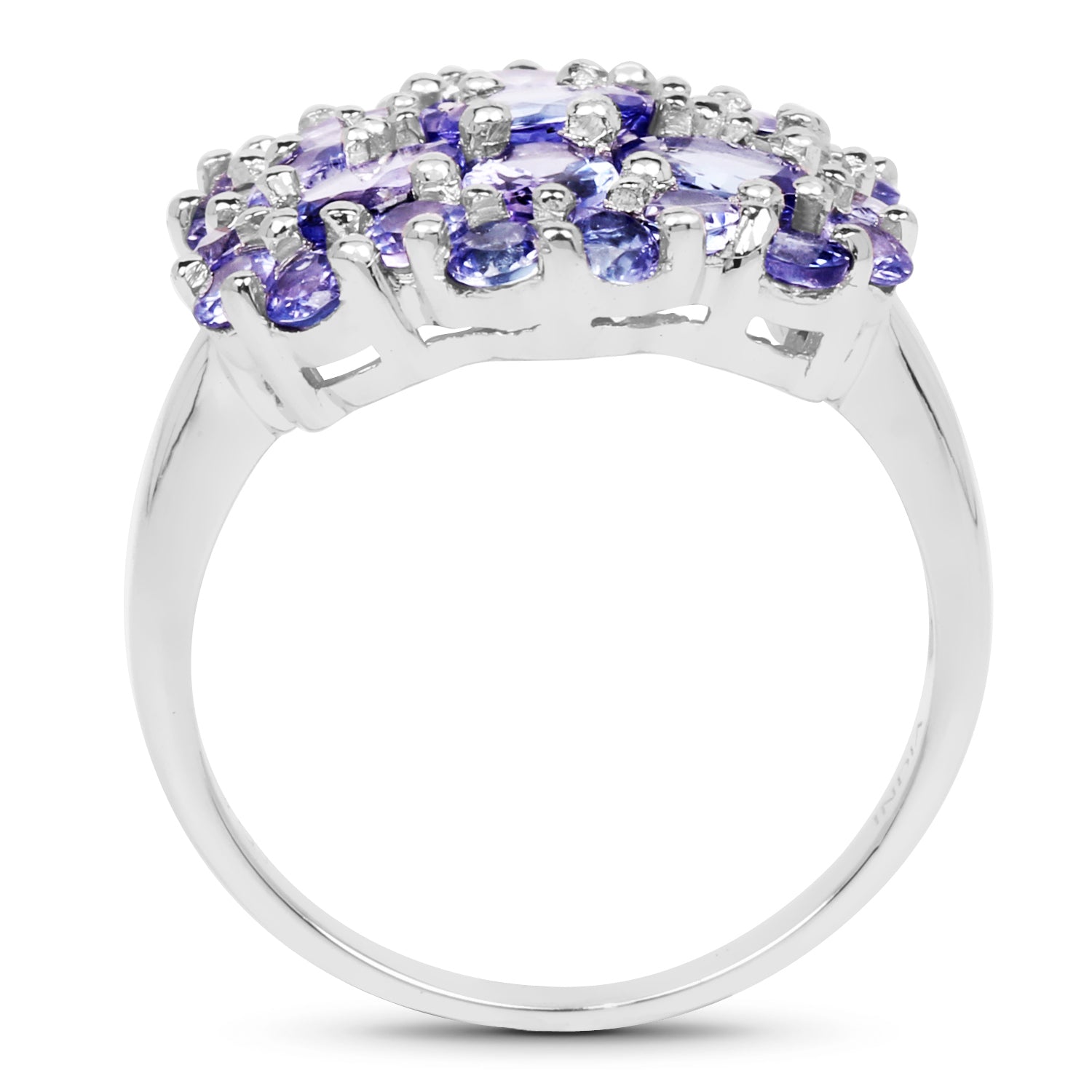3.91 Carat Genuine Tanzanite .925 Sterling Silver Ring by Bids.com