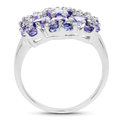 3.91 Carat Genuine Tanzanite .925 Sterling Silver Ring by Bids.com