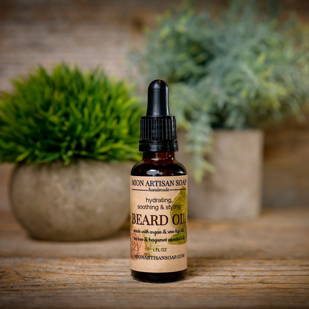 Beard Oil | Cedarwood, Tea Tree, Bergamot Essential Oils by MION Artisan Soap Co.