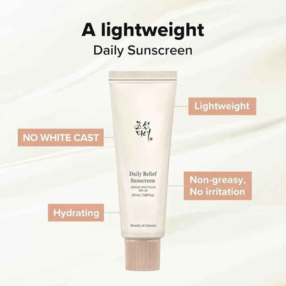 Beauty of Joseon Pack of 3 Rice Probiotics UV Sunscreen SPF50+ PA++++ 50 ml - Facial Sunscreen with Nourishing Rice Extracts, Lightweight for Sensitive Skin - Skincare, Gentle