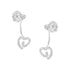 .925 Sterling Silver 1/4 Cttw Diamond Swirl Heart Front/Back Earrings (I-J Color, I2-I3 Clarity) by Bids.com