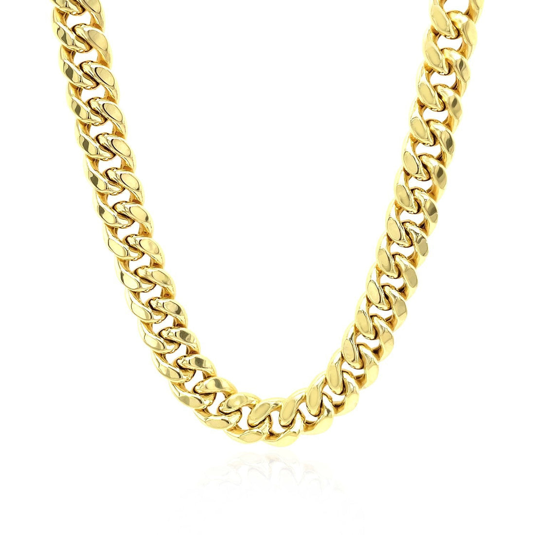 7.25mm 10k Yellow Gold Semi Solid Miami Cuban Chain by Bids.com