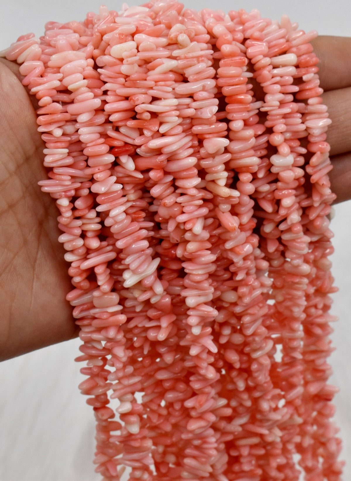 Uncut Raw Pink Opal Crystal Chip Beads for Necklace (Sleep and Stress Relief)  DestGlow