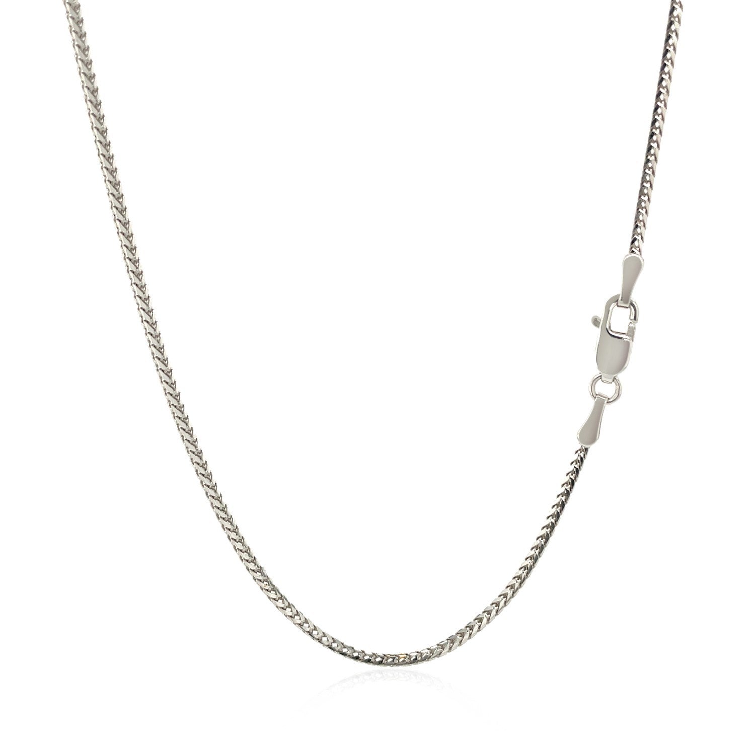 14k White Gold Franco Chain 1.2mm by Bids.com