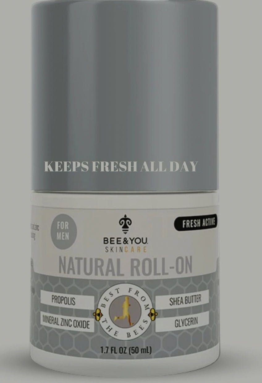 Bee &amp; You Roll-On Deodorant for Men, 1.7 oz
