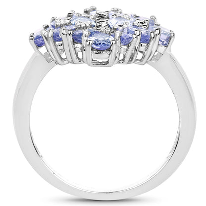 2.72 Carat Genuine Tanzanite .925 Sterling Silver Ring by Bids.com