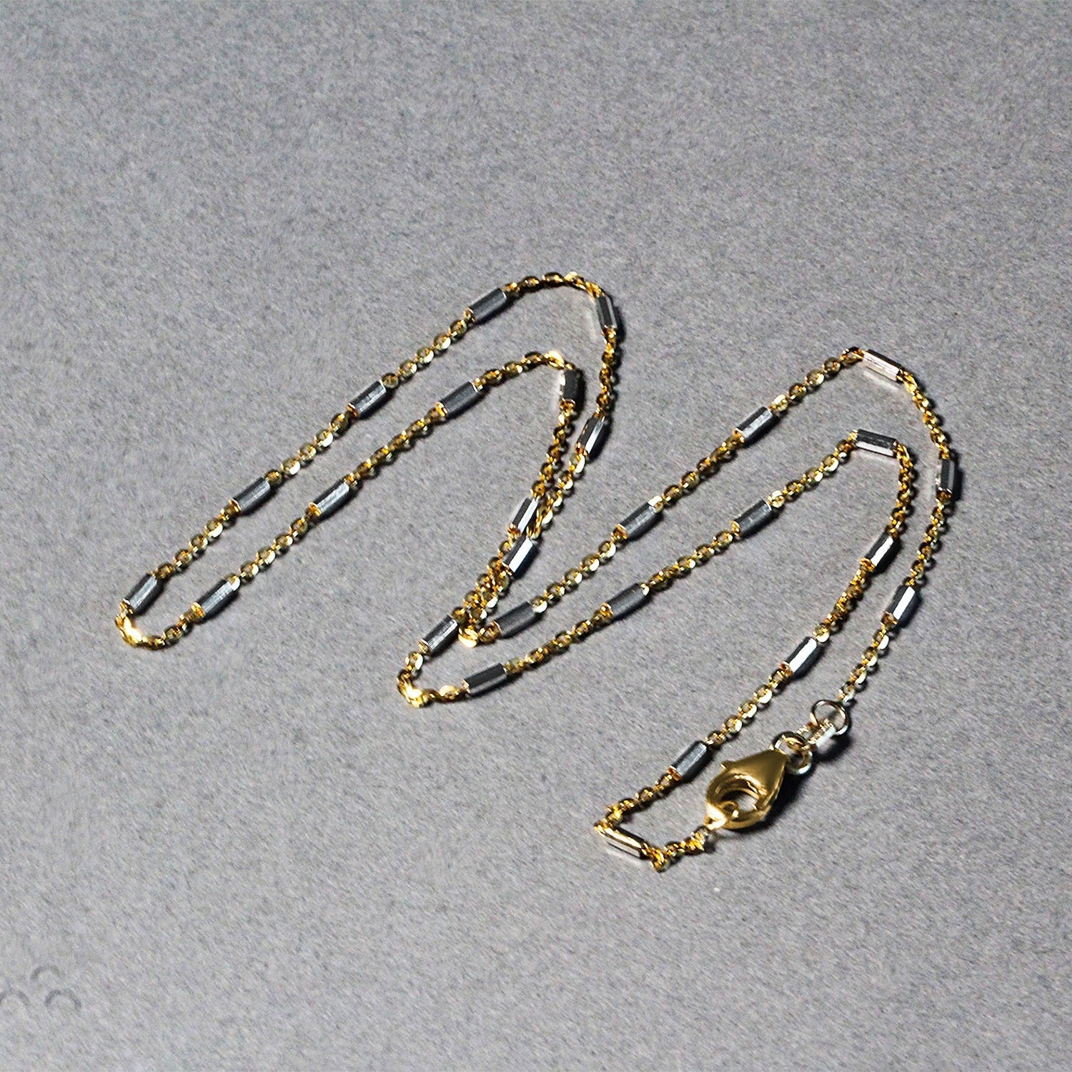 Bar Links Pendant Chain in 14k Two Tone Gold (1.4mm) by Bids.com