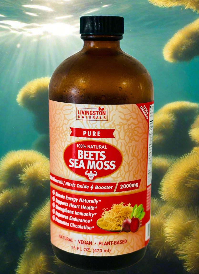 Wildcrafted Sea Moss Blend Liquid – Organic Beets, Maca, or Ginger