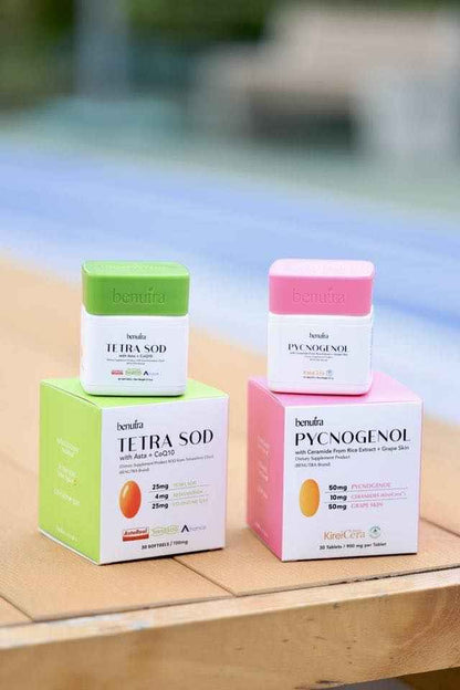 BENUTRA TETRA SOD with Astaxanthin CoQ10 Antioxidant Power for Skin Health