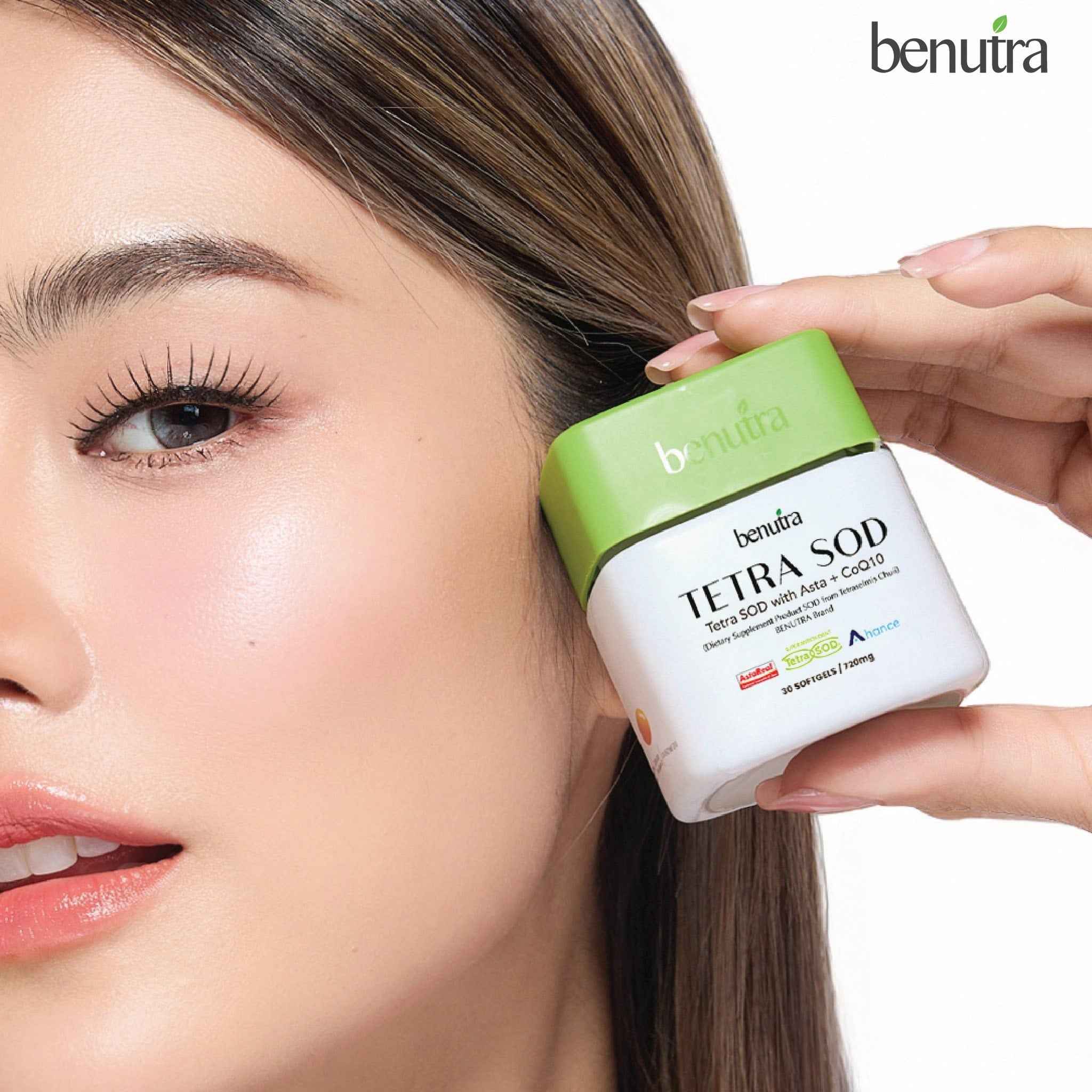 BENUTRA TETRA SOD with Astaxanthin CoQ10 Antioxidant Power for Skin Health