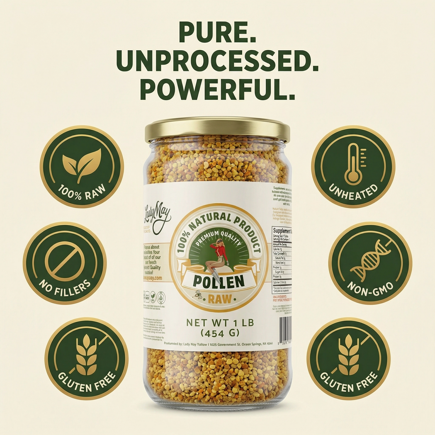 1 Pound Bee Pollen by The Lady May