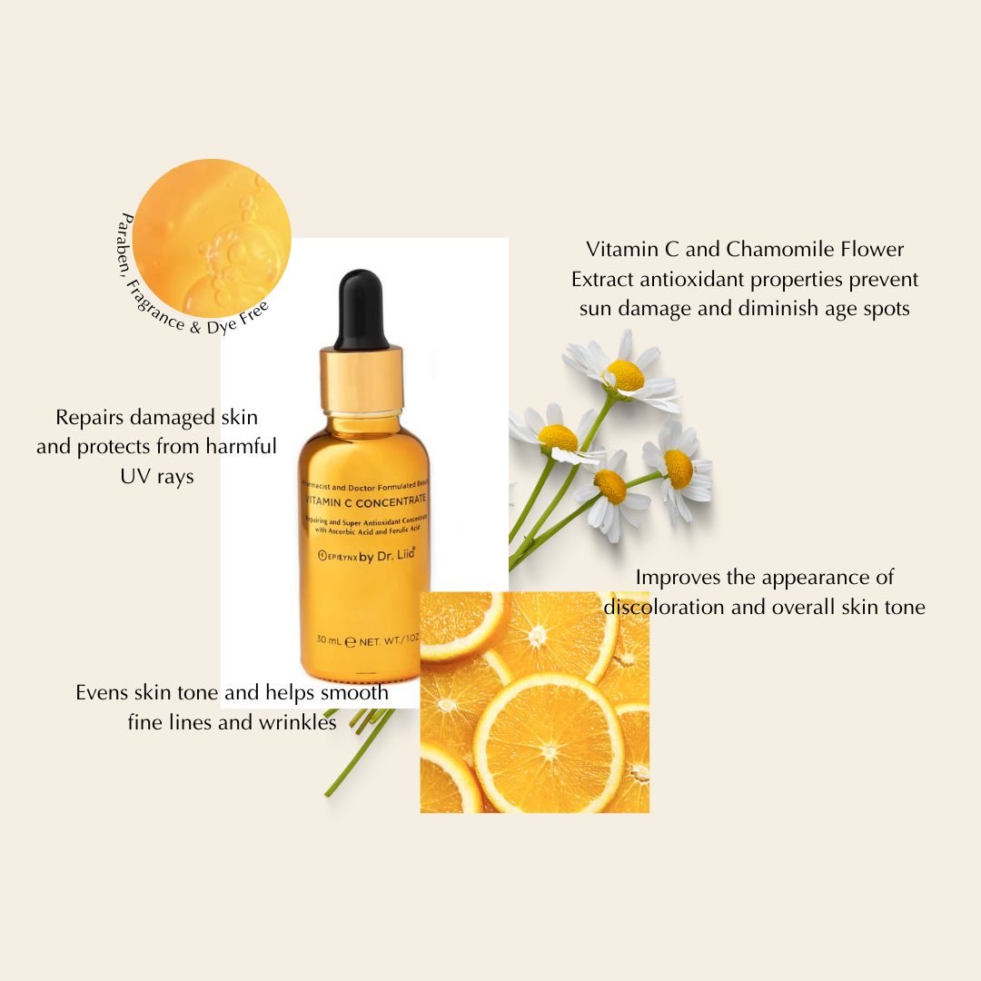 Brightening Vitamin C Glow Serum for Sensitive &amp; Dry Skin – Vegan, Gluten-Free, Anti-Aging, Fragrance-Free by EpiLynx