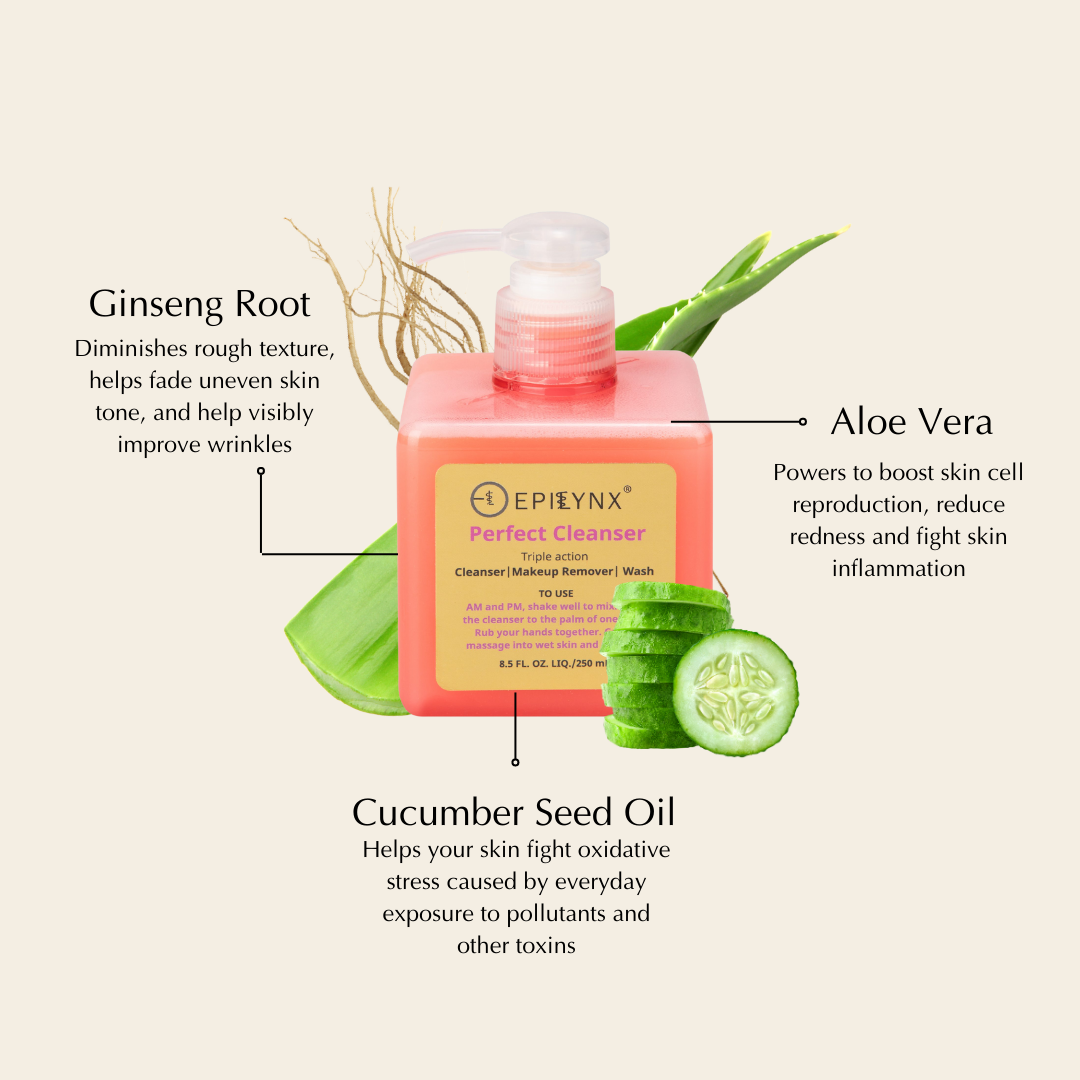 Gentle Hydrating Facial Cleanser – Aloe, Cucumber &amp; Antioxidants (Nut-Free, Gluten-Free, Vegan) by EpiLynx