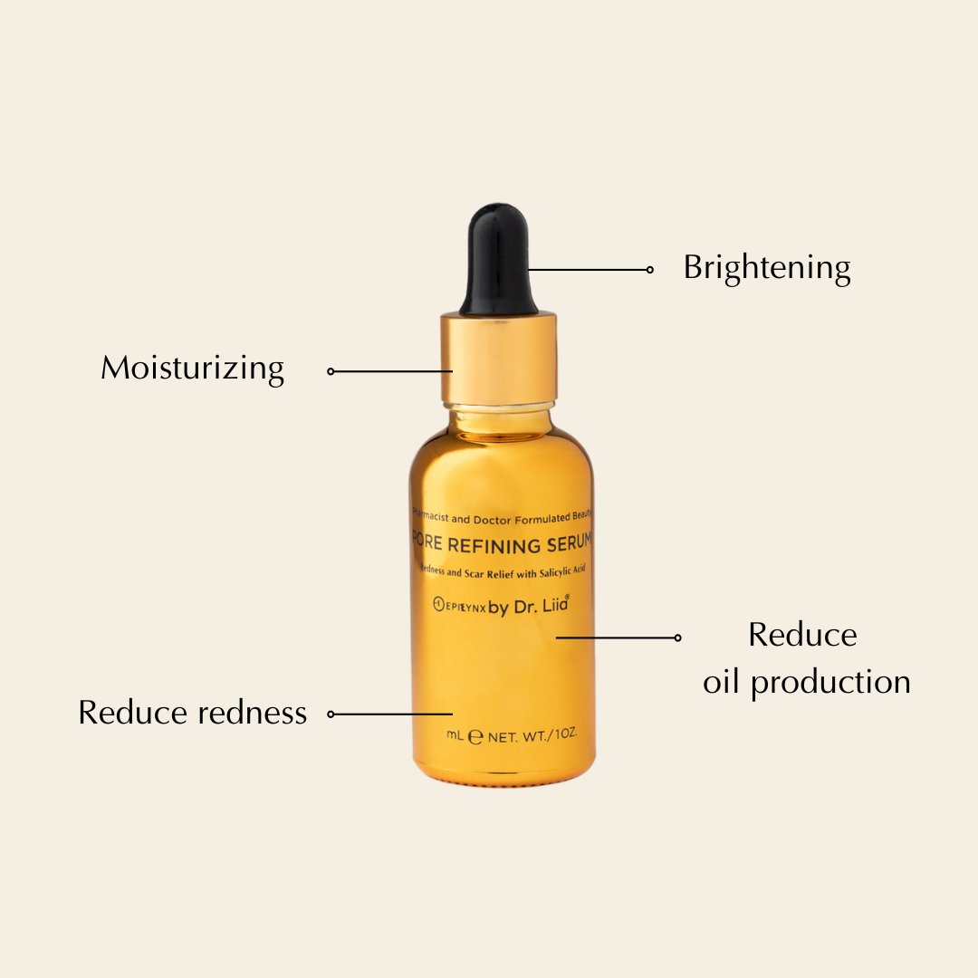 Pore Refining &amp; Redness Relief Serum – Vegan, Gluten-Free, Hypoallergenic Brightening Formula by EpiLynx