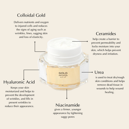 Anti-Aging Gold Infusion Cream – Brightening, Firming &amp; Hydrating Moisturizer by EpiLynx