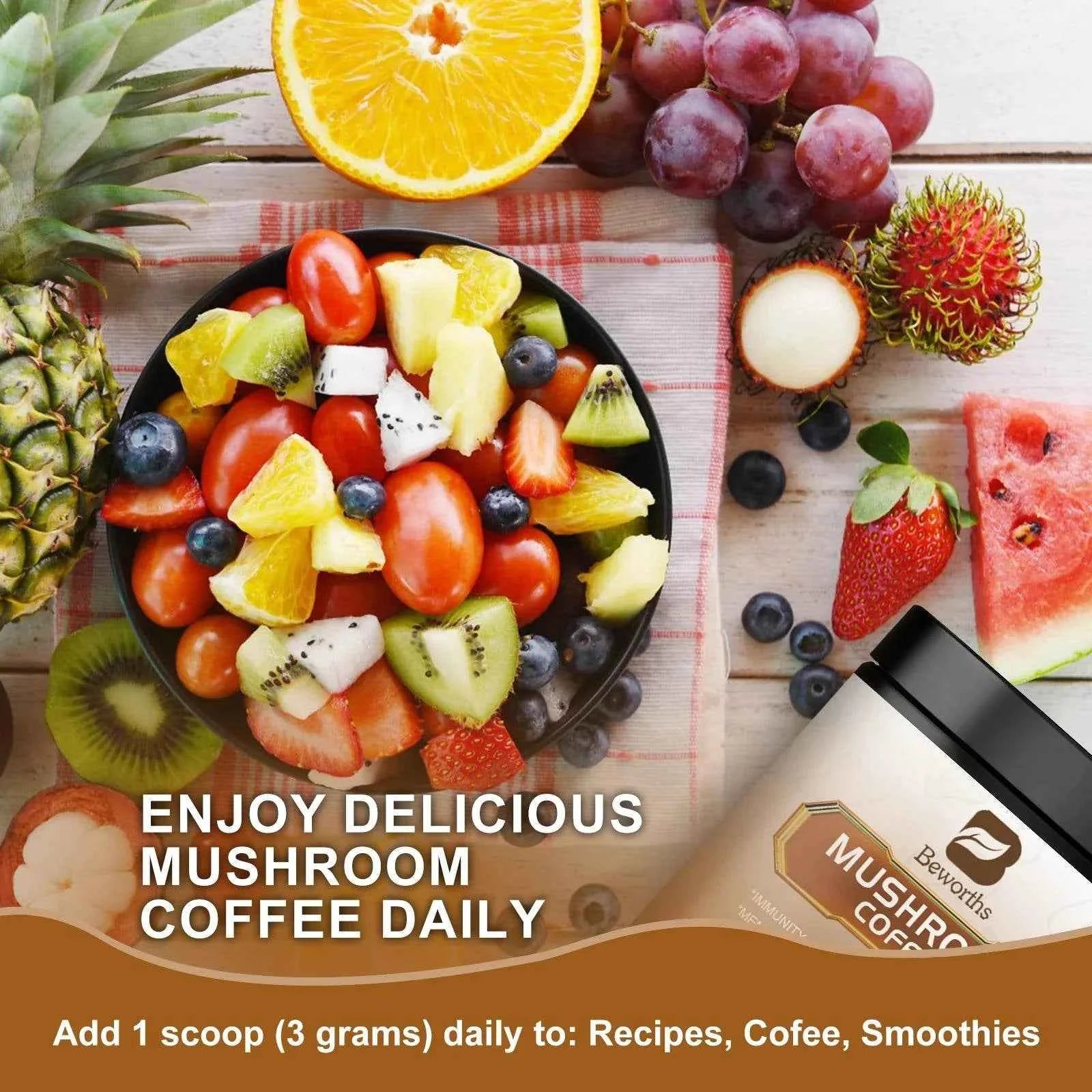 Mushroom Coffee with Cordyceps, Reishi &amp; Lion&