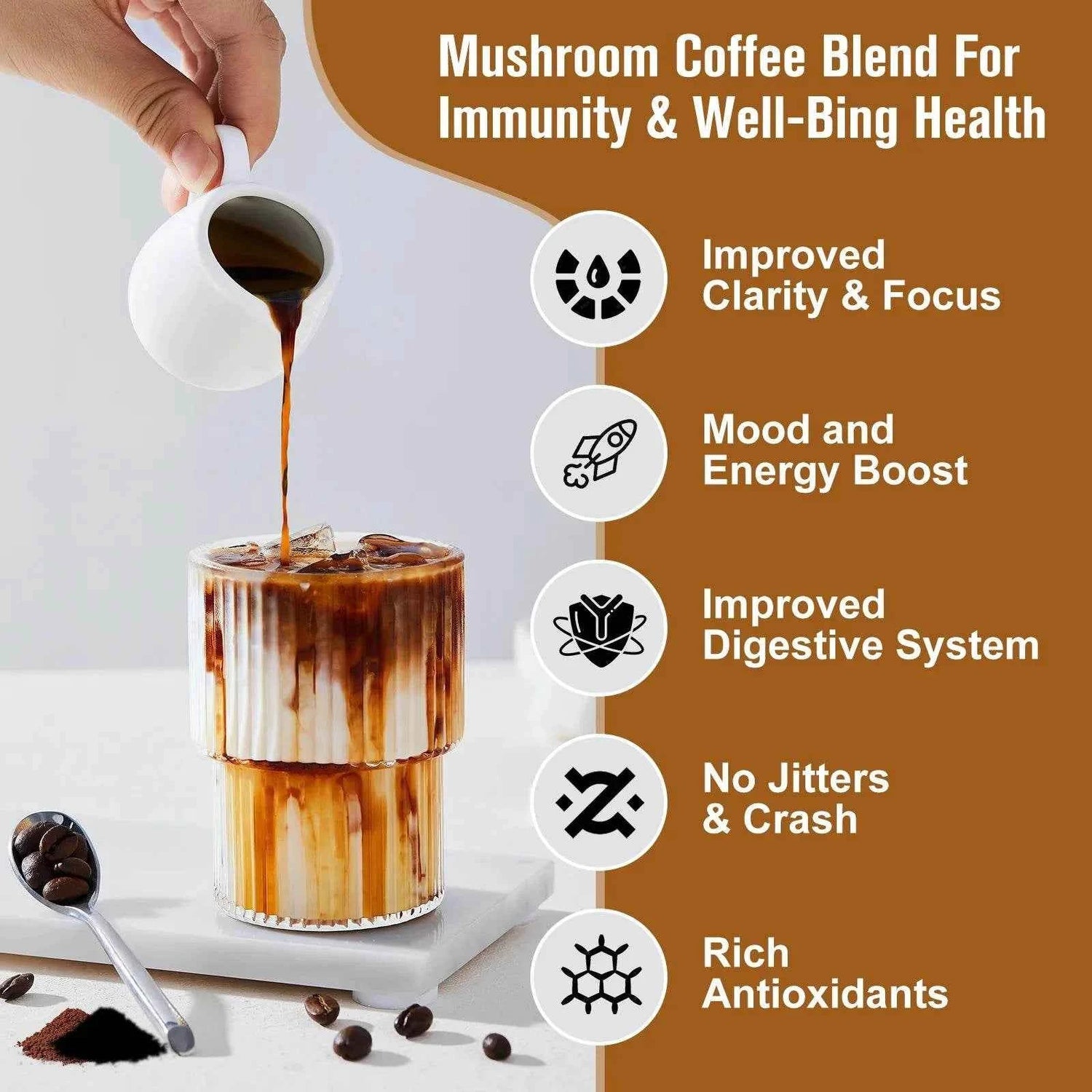 Mushroom Coffee with Cordyceps, Reishi &amp; Lion&