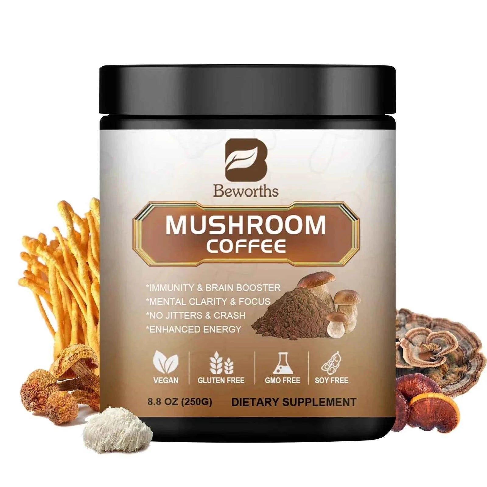Mushroom Coffee with Cordyceps, Reishi &amp; Lion&