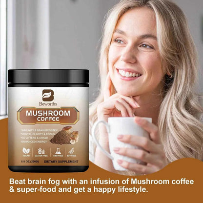 Mushroom Coffee with Cordyceps, Reishi &amp; Lion&