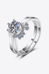 Brilliant Round Cut Sparkala™ Rhodium-Plated Two-Piece Ring Set by Sparkala