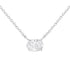 IGI Certified 10K White Gold 1/2 cttw Lab Grown Oval Shape Solitaire Diamond East West 18" Pendant Necklace (E-F Color, VS1-VS2 Clarity) by Bids.com