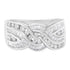 10K White Gold Diamond Bypass Ring (1 Cttw, H-I Color, I1-I2 Clarity) - Size 6-3/4 by Bids.com
