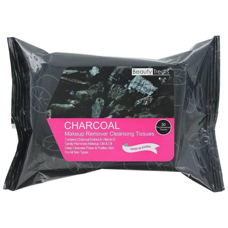 Beauty Treats Charcoal Makeup Remover Cleaning Tissues 30 ct by Pasteur Pharmacy