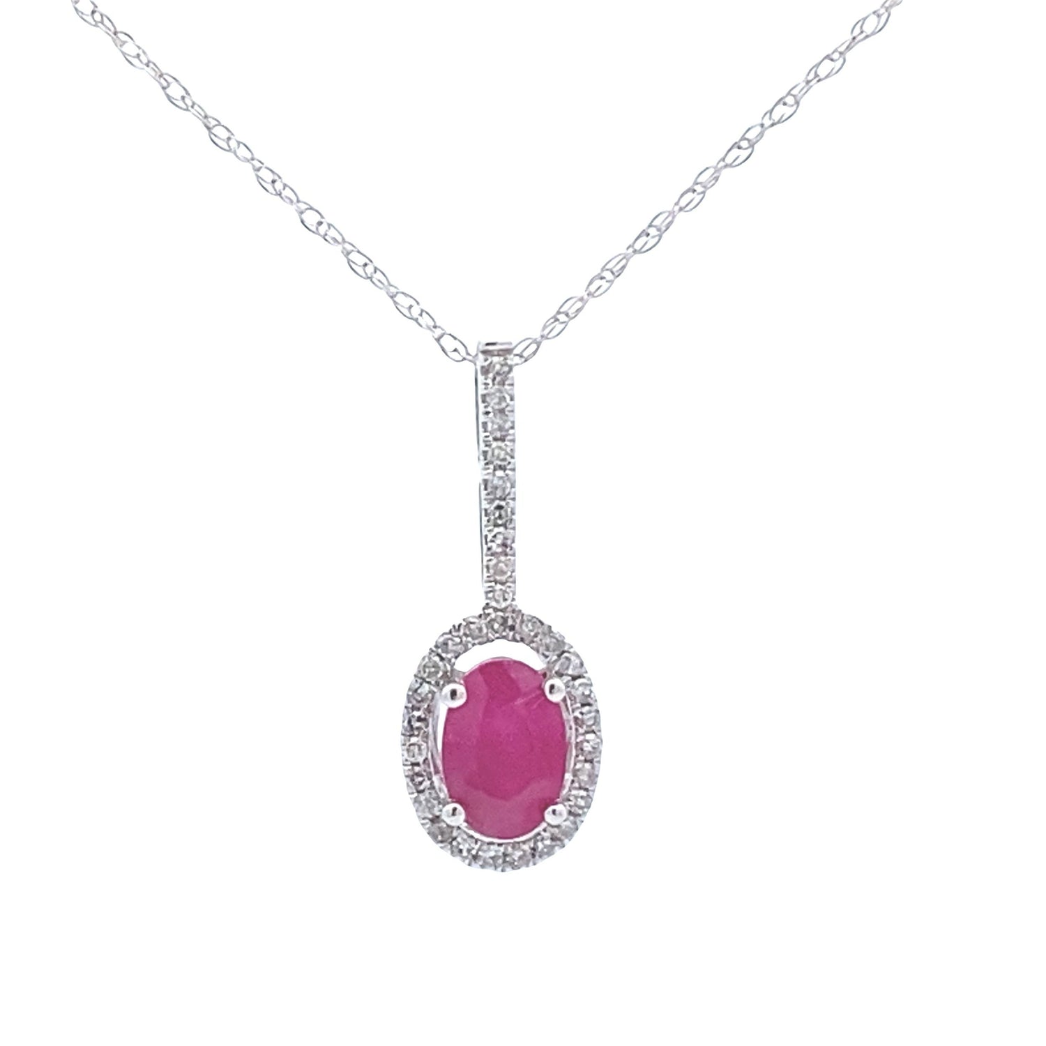 .45ct Ruby Diamond Fashion Pendants 10KT White Gold by Bids.com