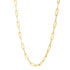 14k Yellow Gold Long Domed Paperclip Chain Necklace (4.80 mm) by Bids.com
