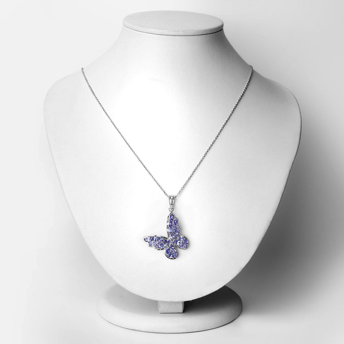 3.78 Carat Genuine Tanzanite .925 Sterling Silver Pendant 