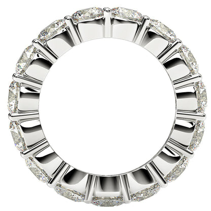Round Cut Lab Grown Diamond Eternity Ring in 14k White Gold (5 cttw FG/VS2)  DestGlow