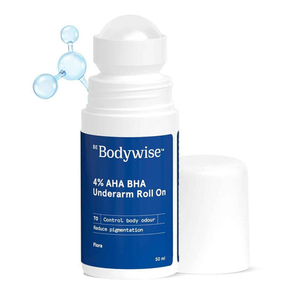 BeBodywise 4% AHA BHA Underarm Roll On For Reduce Pigmentation - Flora Fragrance