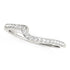 14k White Gold Curved Design Round Diamond Wedding Band (1/4 cttw) by Bids.com