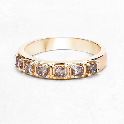 0.49 Carat Genuine Champagne Diamond 14K Yellow Gold Ring (I1-I2)  DestGlow