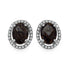 2.39 Carat Genuine White Diamond & Smoky Quartz .925 Sterling Silver Earrings by Bids.com