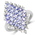 2.40 Carat Genuine Tanzanite and White Topaz .925 Sterling Silver Ring by Bids.com