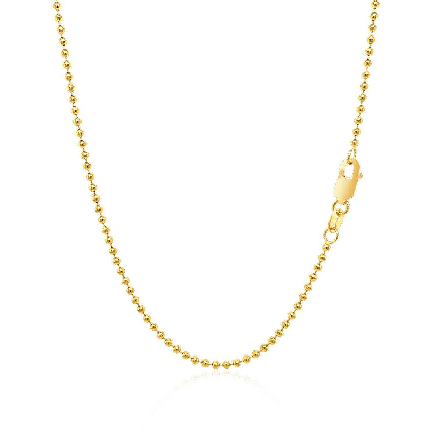 18k Yellow Gold Bead Chain 1.5mm (1.50 mm) by Bids.com