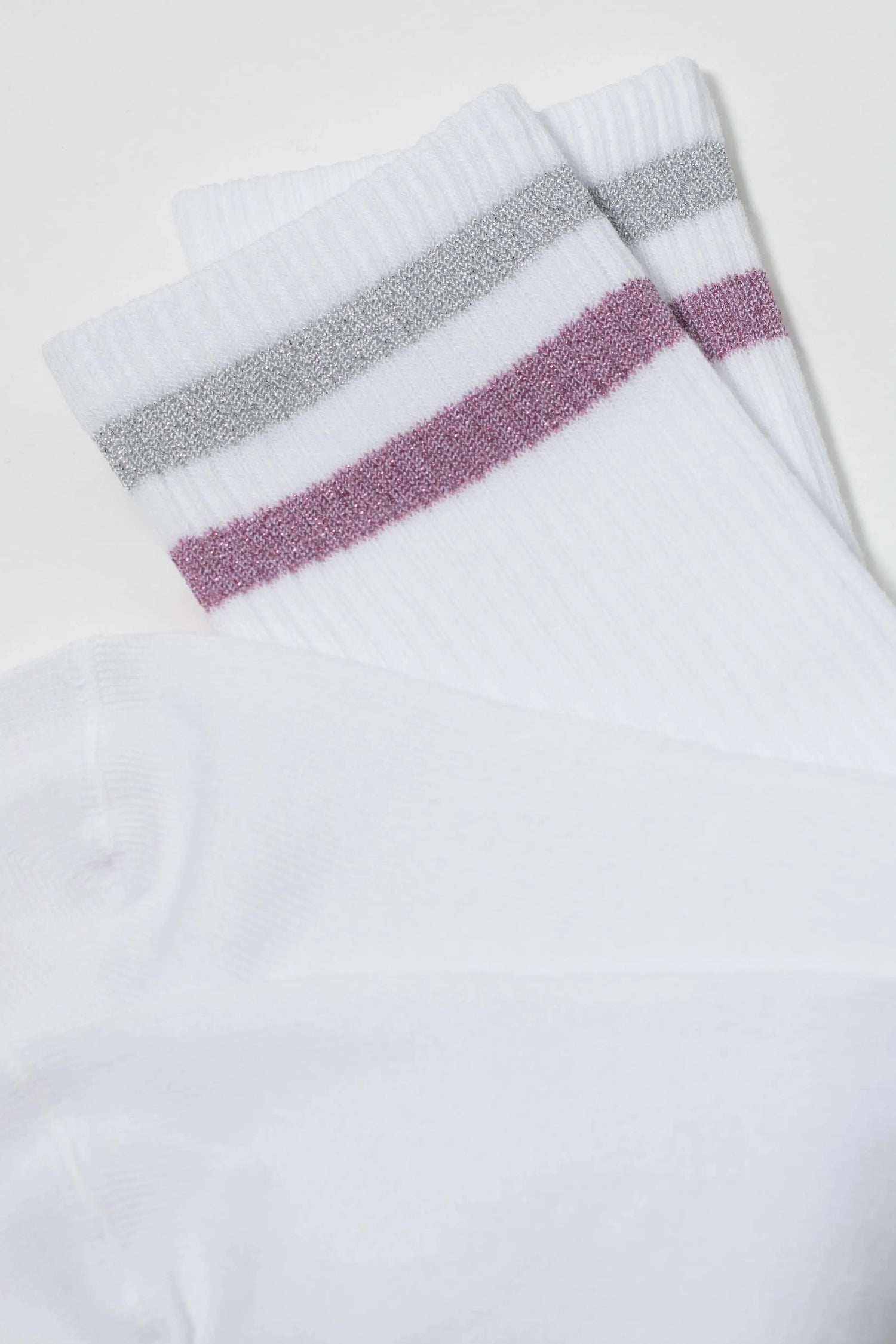 Conte Cotton Long Socks Active 157 - Lurex Stripes - DestGlow