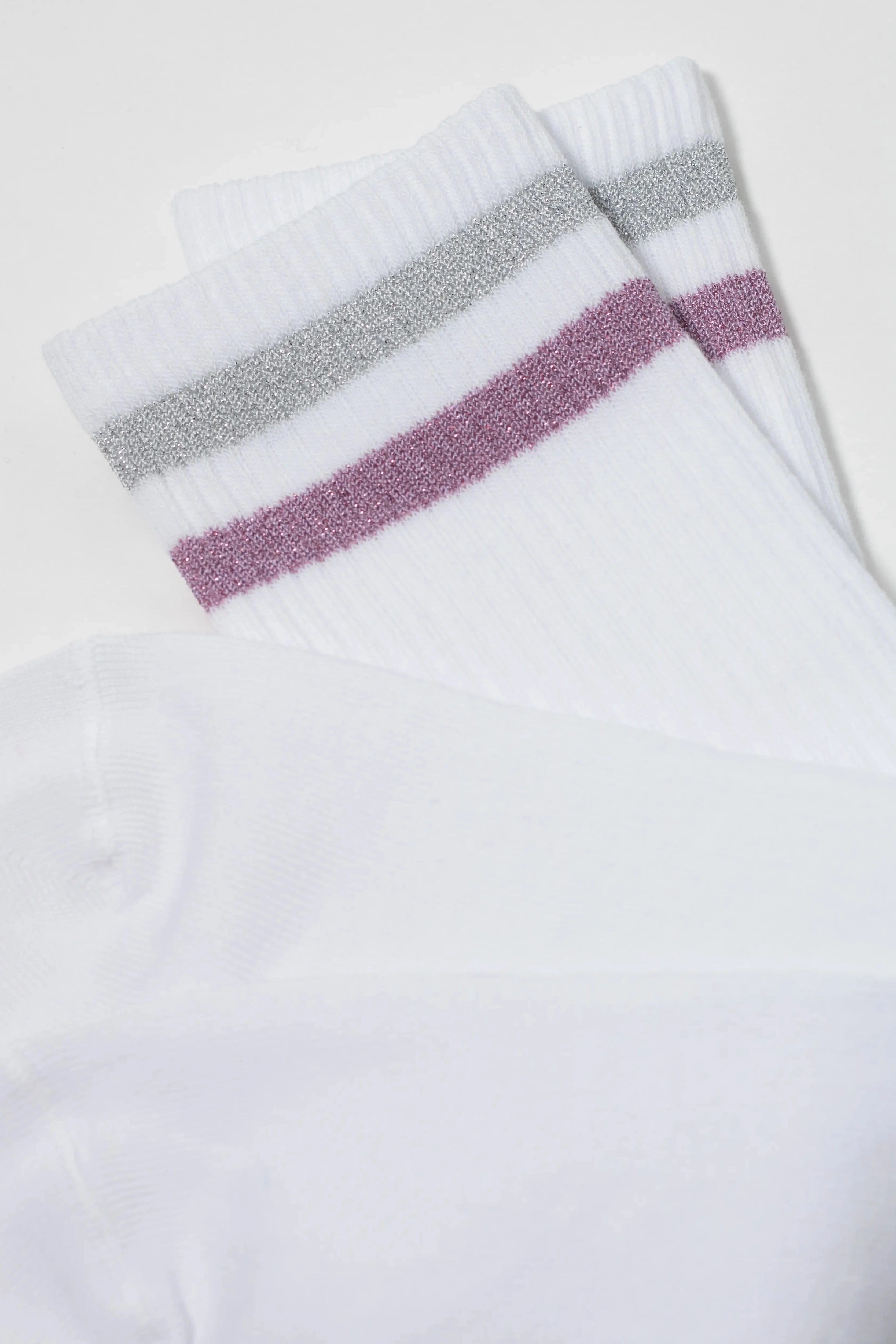 Conte Cotton Long Socks Active 157 - Lurex Stripes - DestGlow