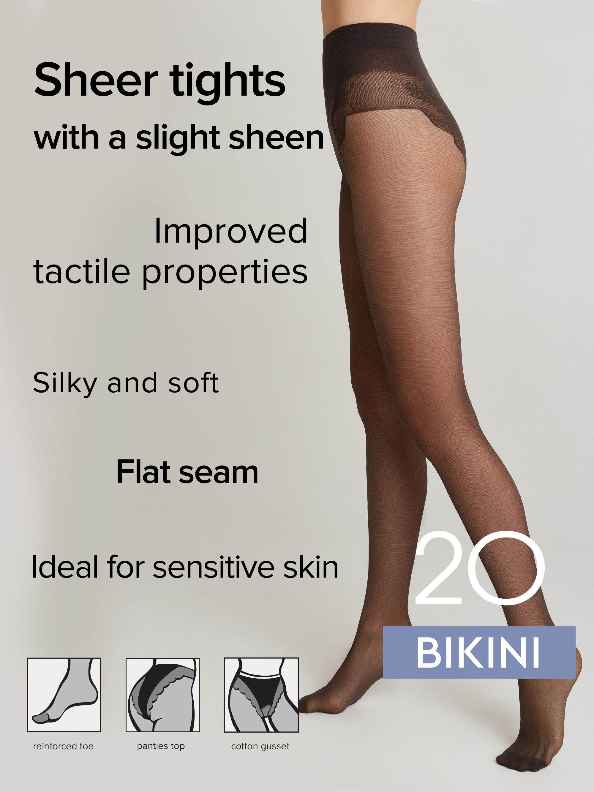 Tights Conte Bikini 20 Den - Ajour Top - DestGlow