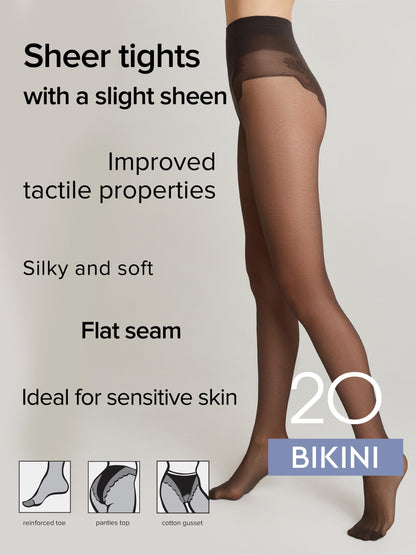Tights Conte Bikini 20 Den - Ajour Top - DestGlow
