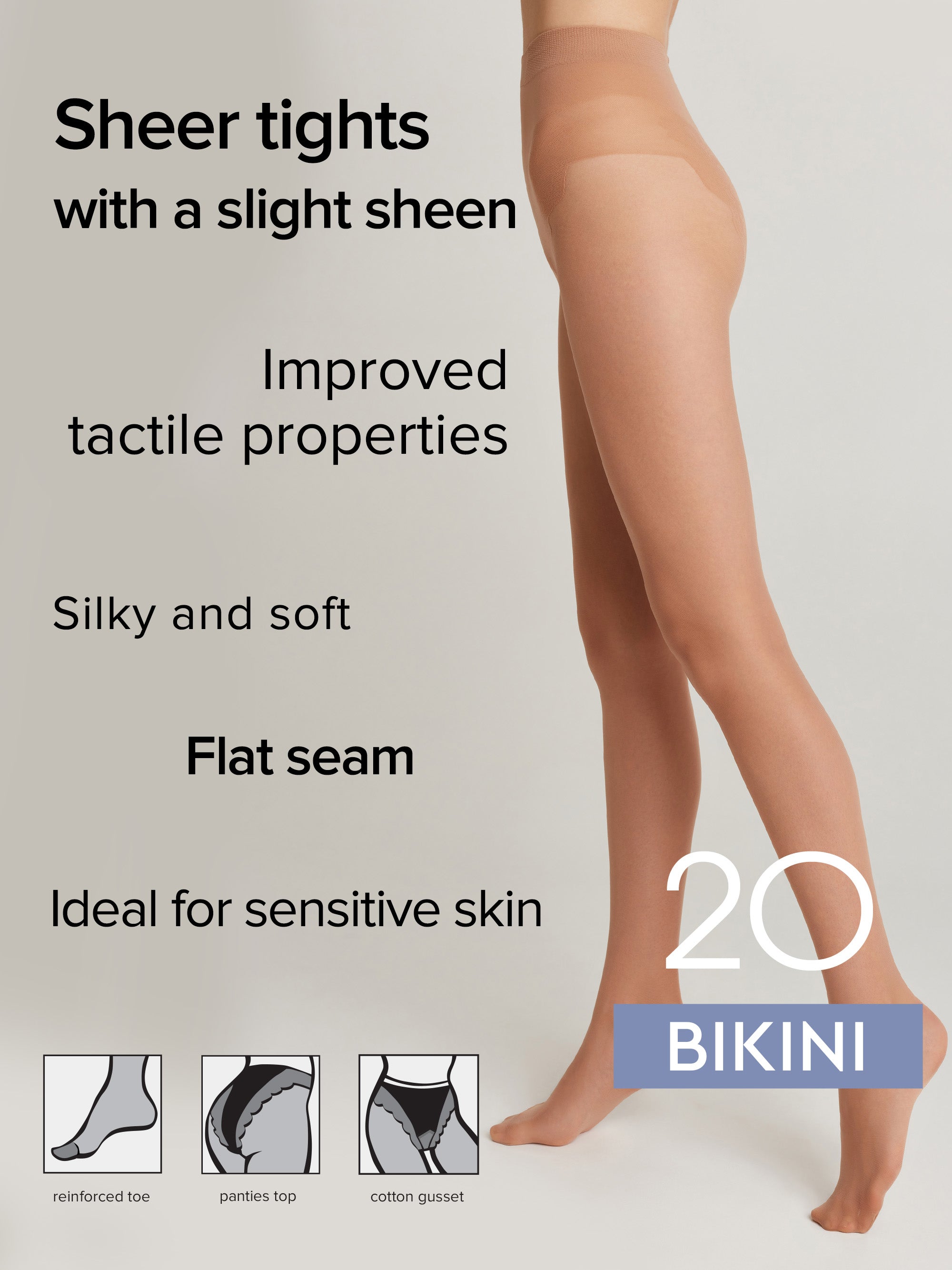 Tights Conte Bikini 20 Den - Ajour Top - DestGlow