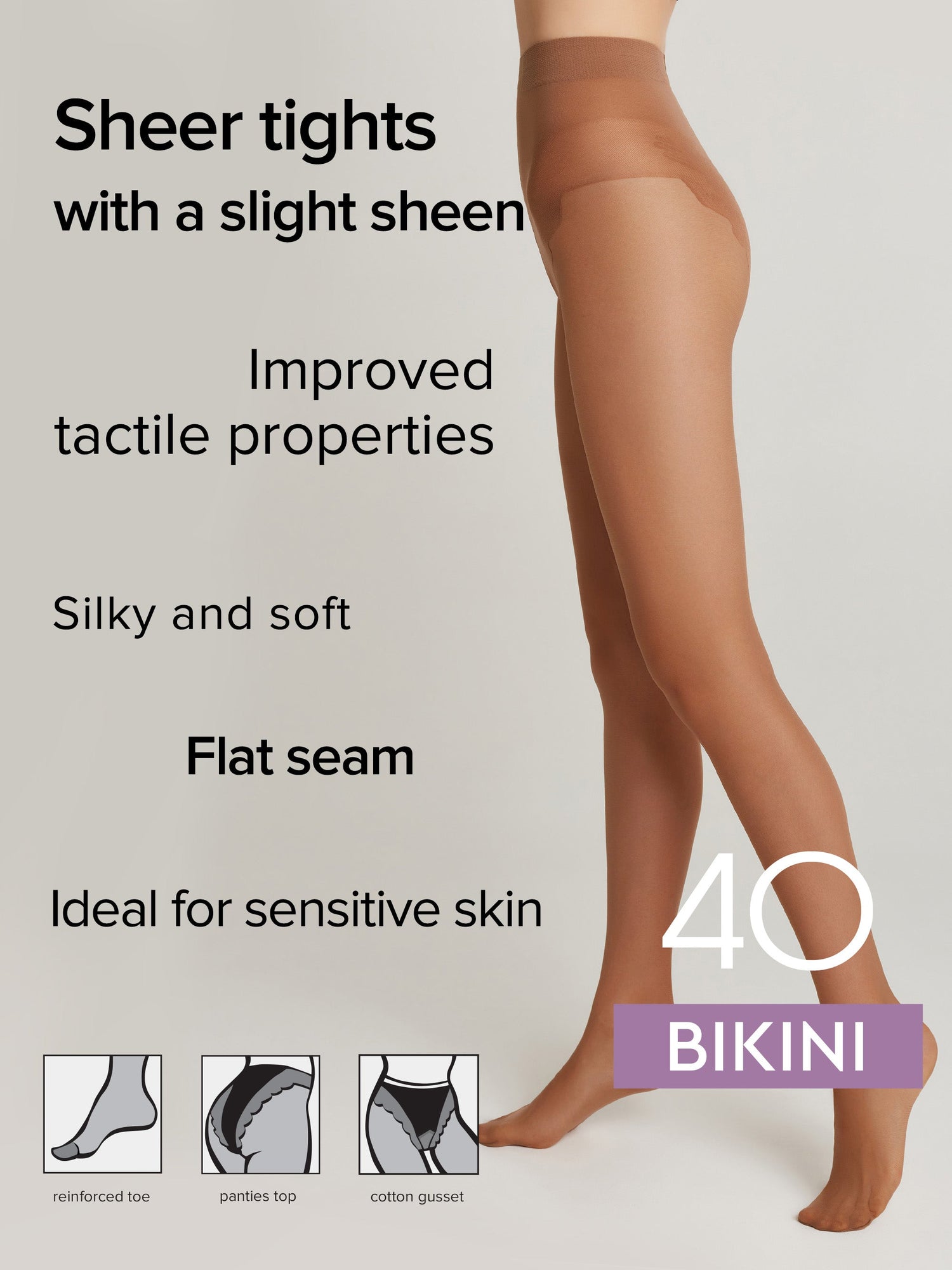 Tights Conte Bikini 40 Den - Ajour Top - DestGlow
