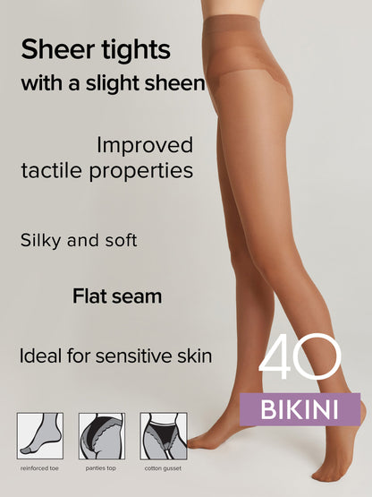 Tights Conte Bikini 40 Den - Ajour Top - DestGlow
