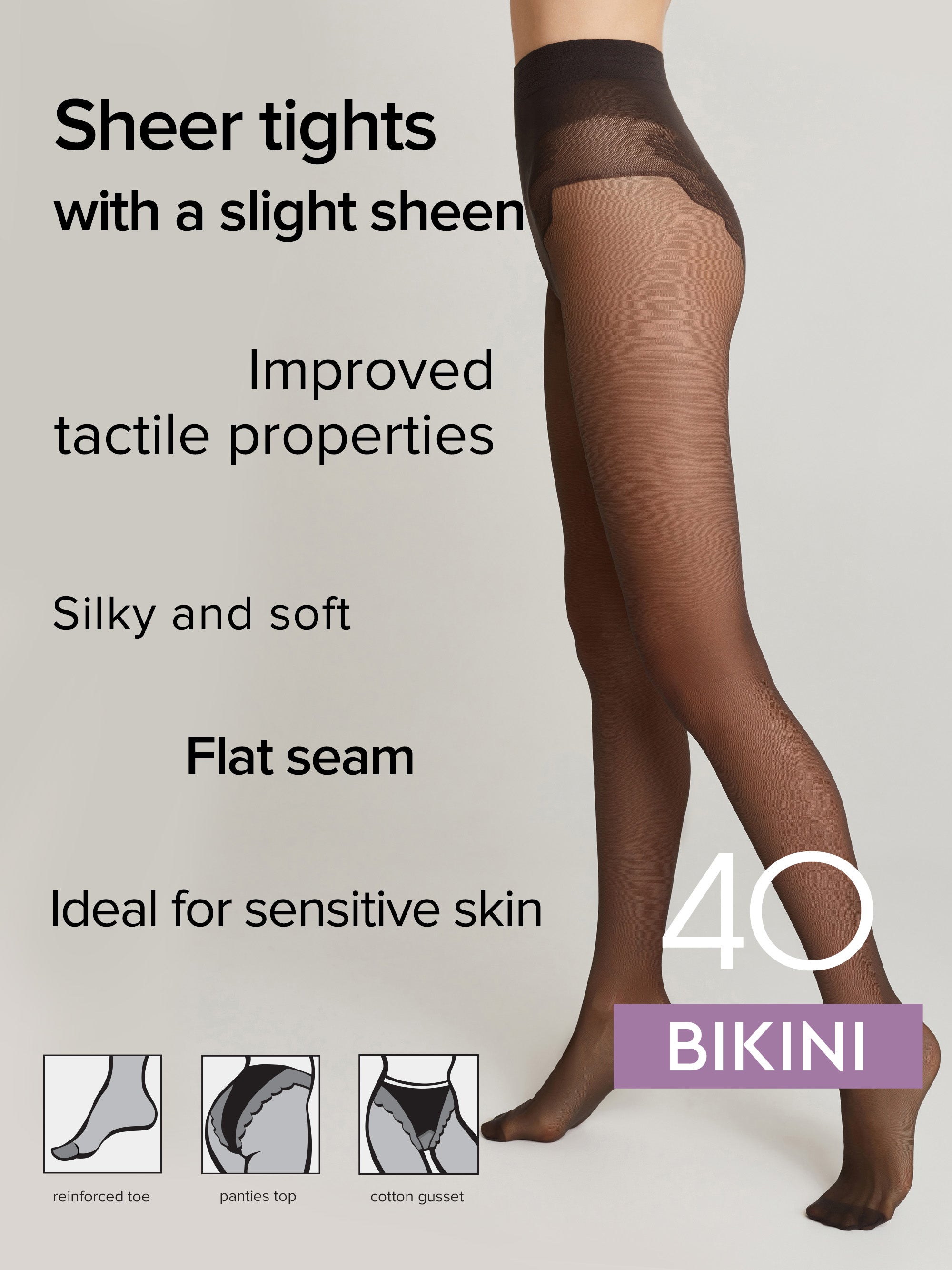 Tights Conte Bikini 40 Den - Ajour Top - DestGlow