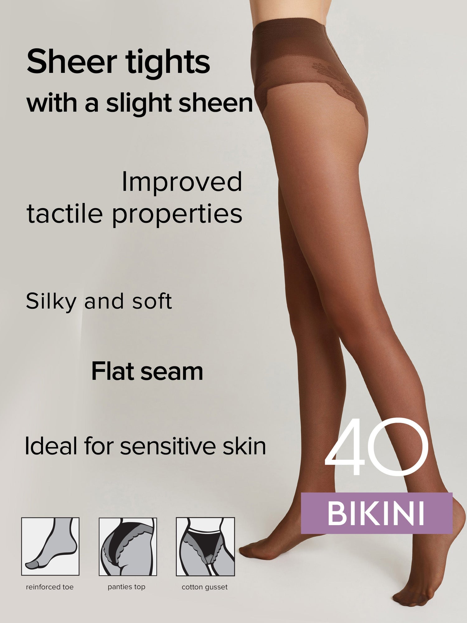 Tights Conte Bikini 40 Den - Ajour Top - DestGlow