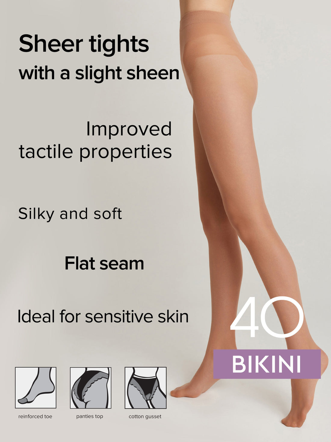 Tights Conte Bikini 40 Den - Ajour Top - DestGlow